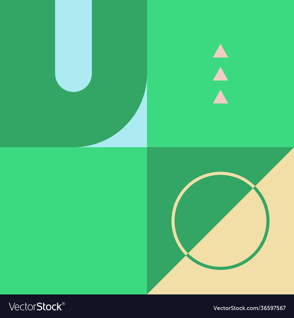 Trendy background with simple shapes vector image Trendy background with simple shapes