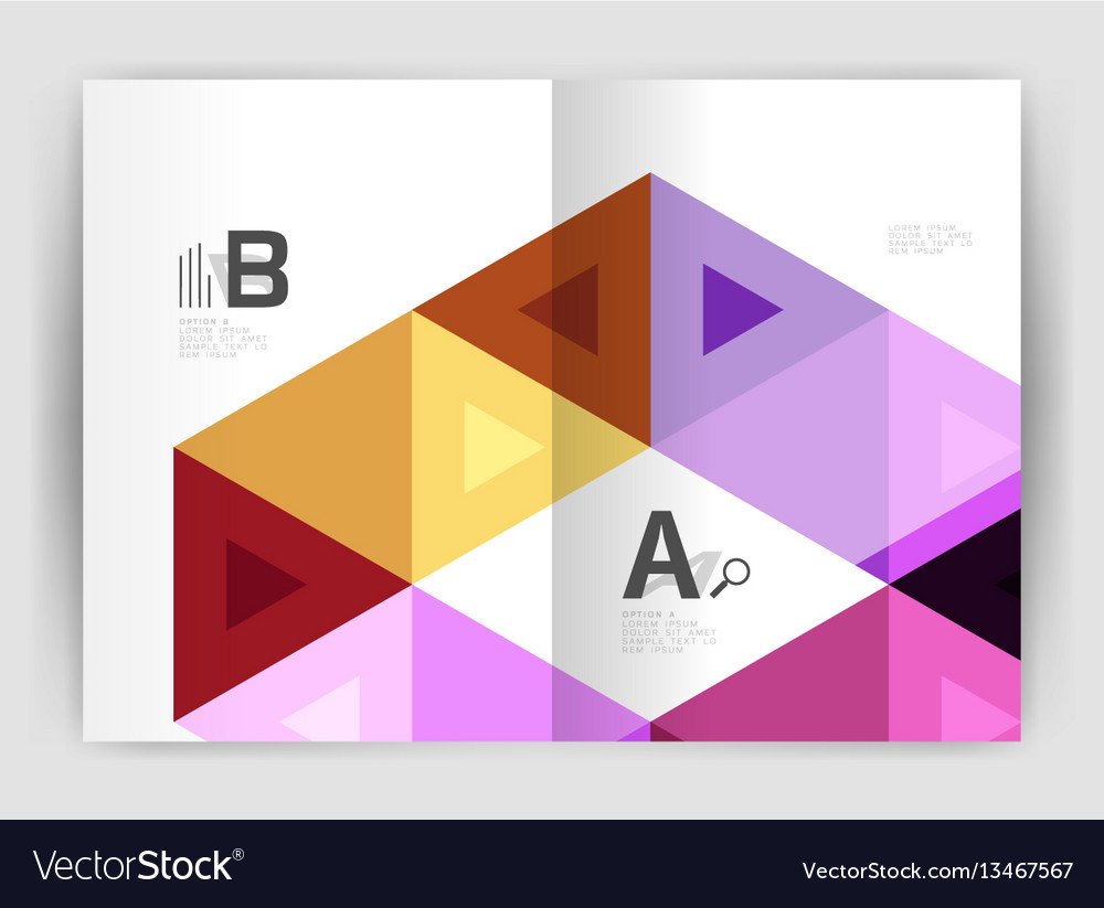 Triangle print template Vector Image Triangle print template