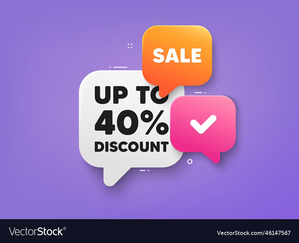 up-to-40-percent-discount-sale-offer-price-sign-vector-image