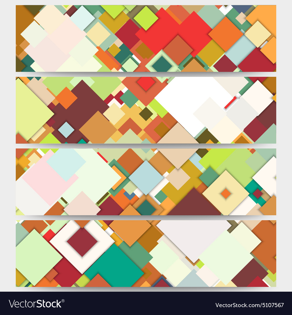 Web banners collection abstract header layouts Vector Image