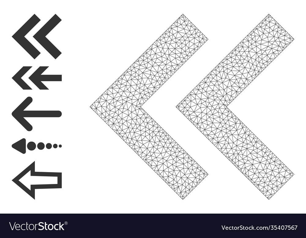 Web net shift left icon with simple glyphs vector image Web net shift left icon with simple glyphs