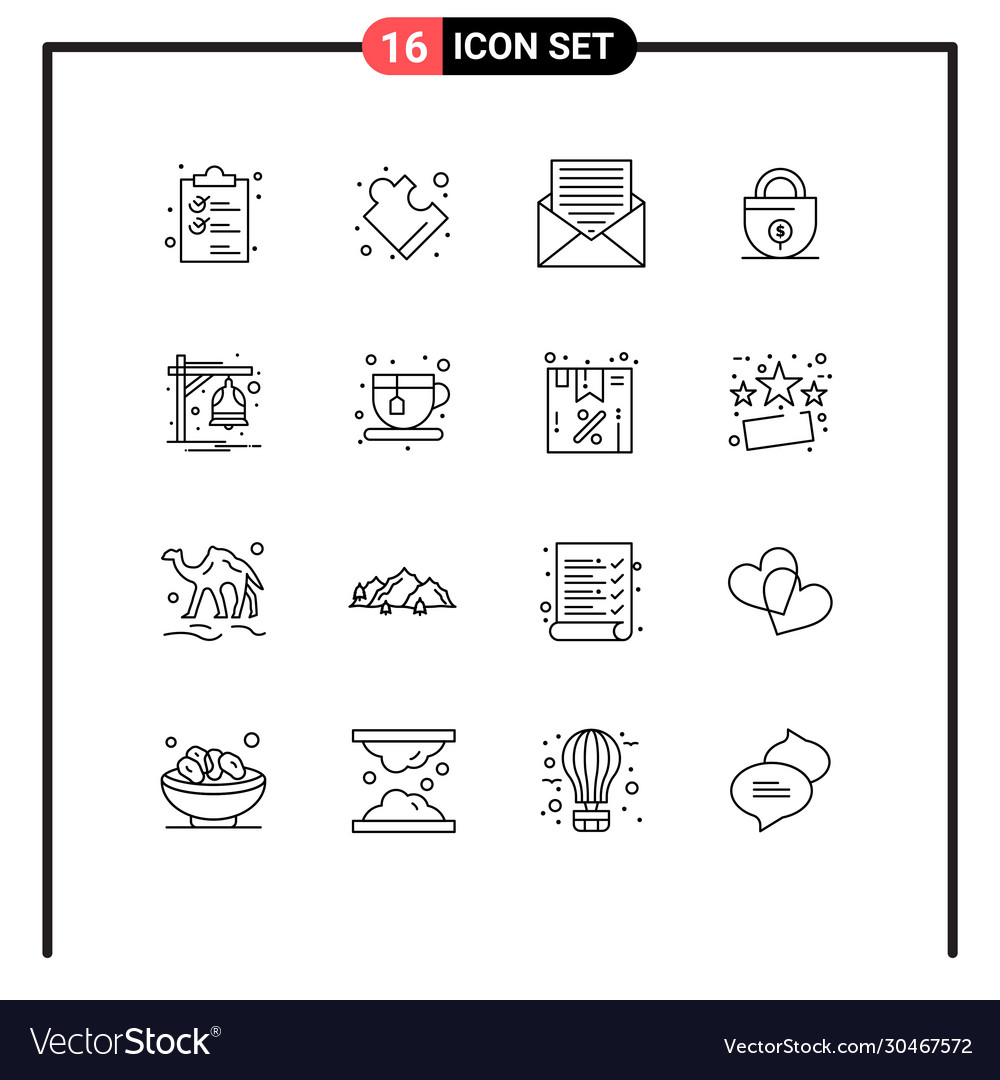 16 universal outlines set for web and mobile