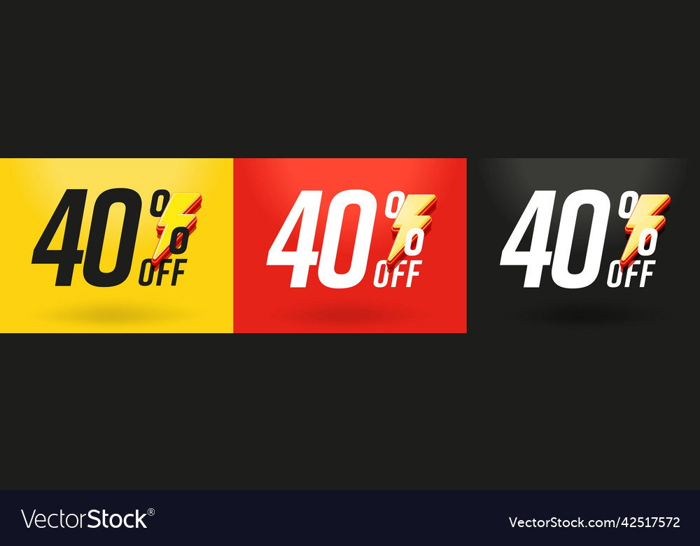 40 percent off flash sale discount offer