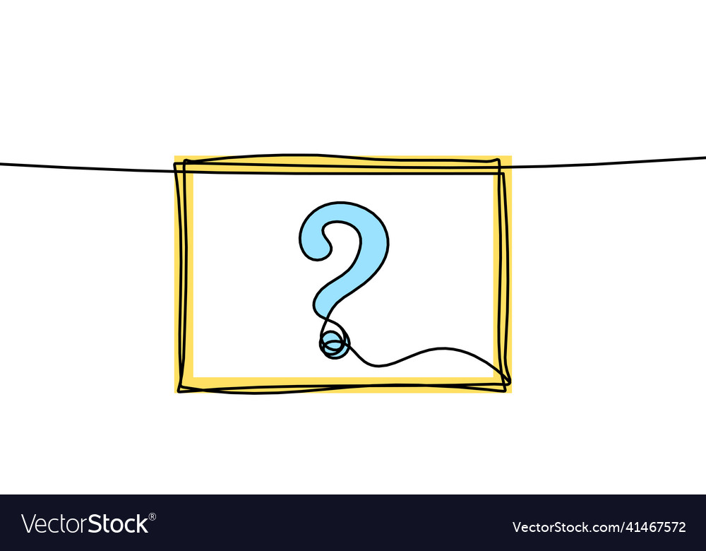 Abstract color frame for picture with question vector image Abstract color frame for picture with question