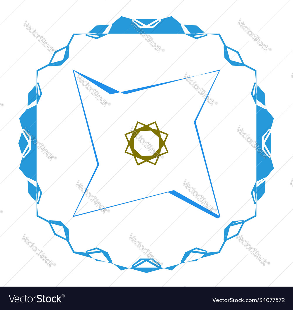 Abstract random geometry shape generative art vector image Abstract random geometry shape generative art