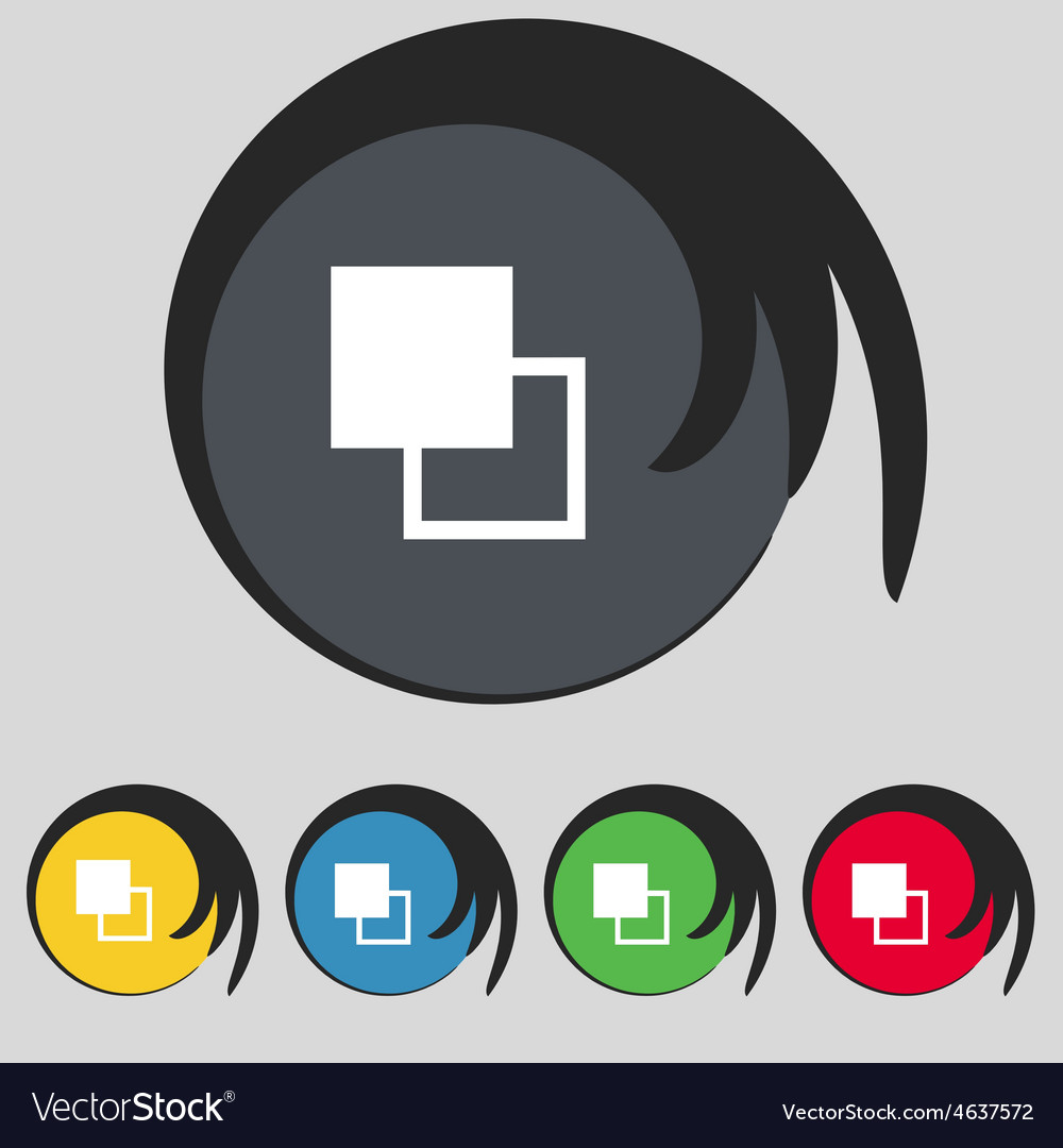 Active color toolbar icon sign symbol on five