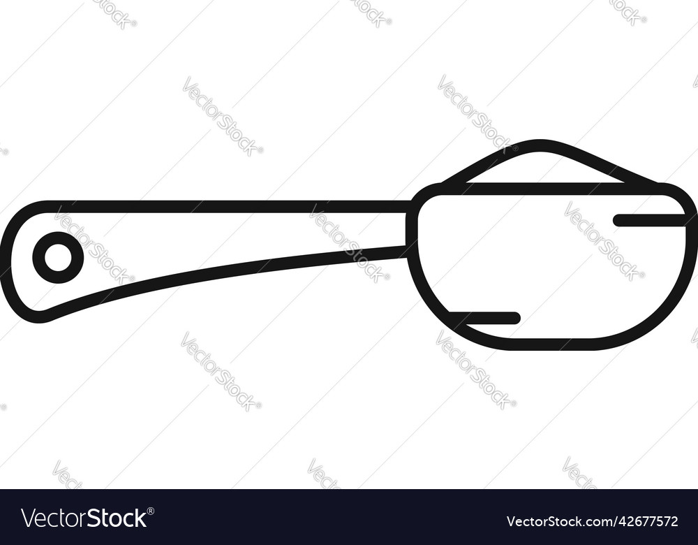 Canola grain spoon icon outline oil plant Vector Image