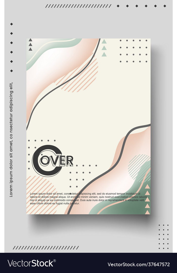 Cover design template set with memphis style vector image Cover design template set with memphis style