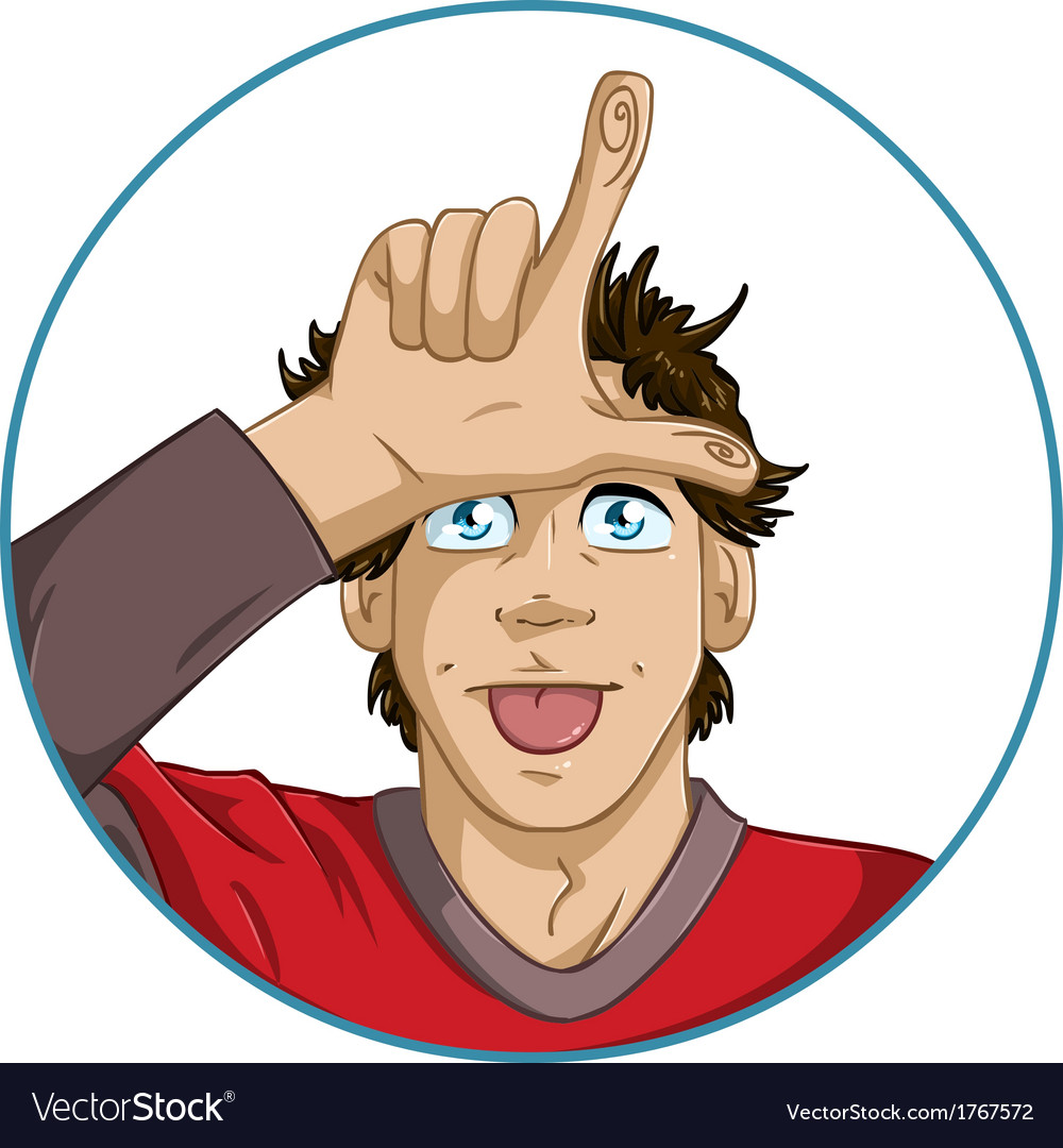 guy-shows-loser-signal-with-his-fingers-royalty-free-vector