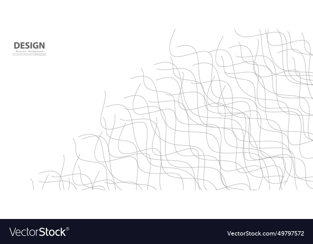 Hand drawn lines abstract pattern wave simple vector image Hand drawn lines abstract pattern wave simple