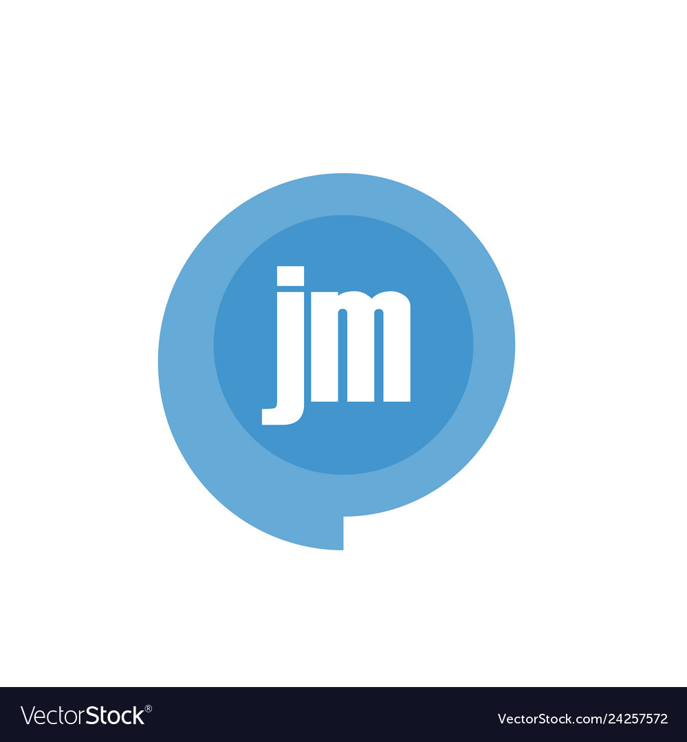 Initial letter logo jm template design