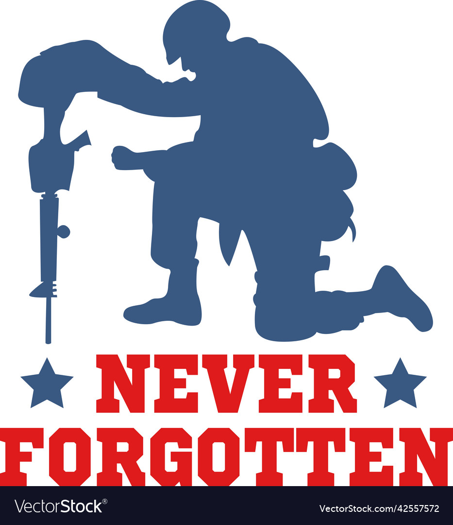 Never forgotten printable Royalty Free Vector Image