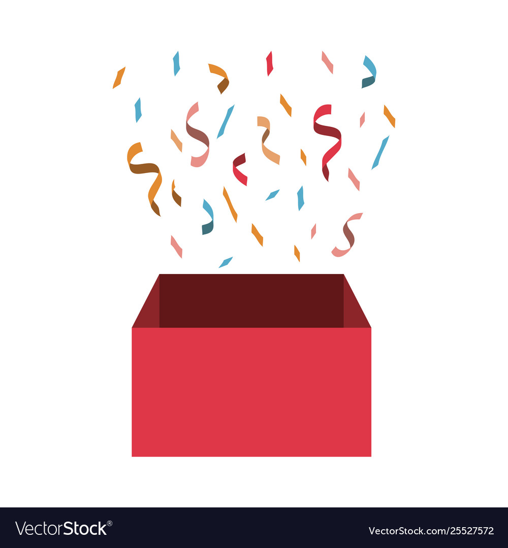 Open cardboard box isolated icon Royalty Free Vector Image