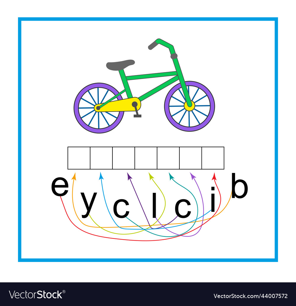 Puzzle game for kids read the word Royalty Free Vector Image