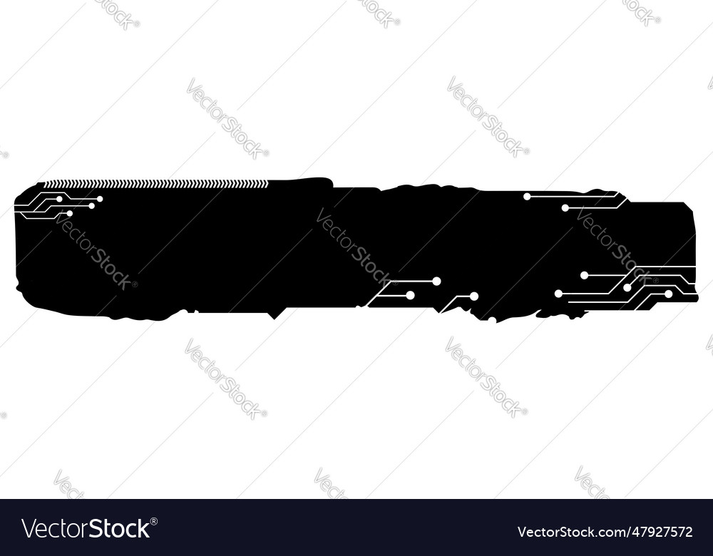 Rectangular design element silhouette in tech