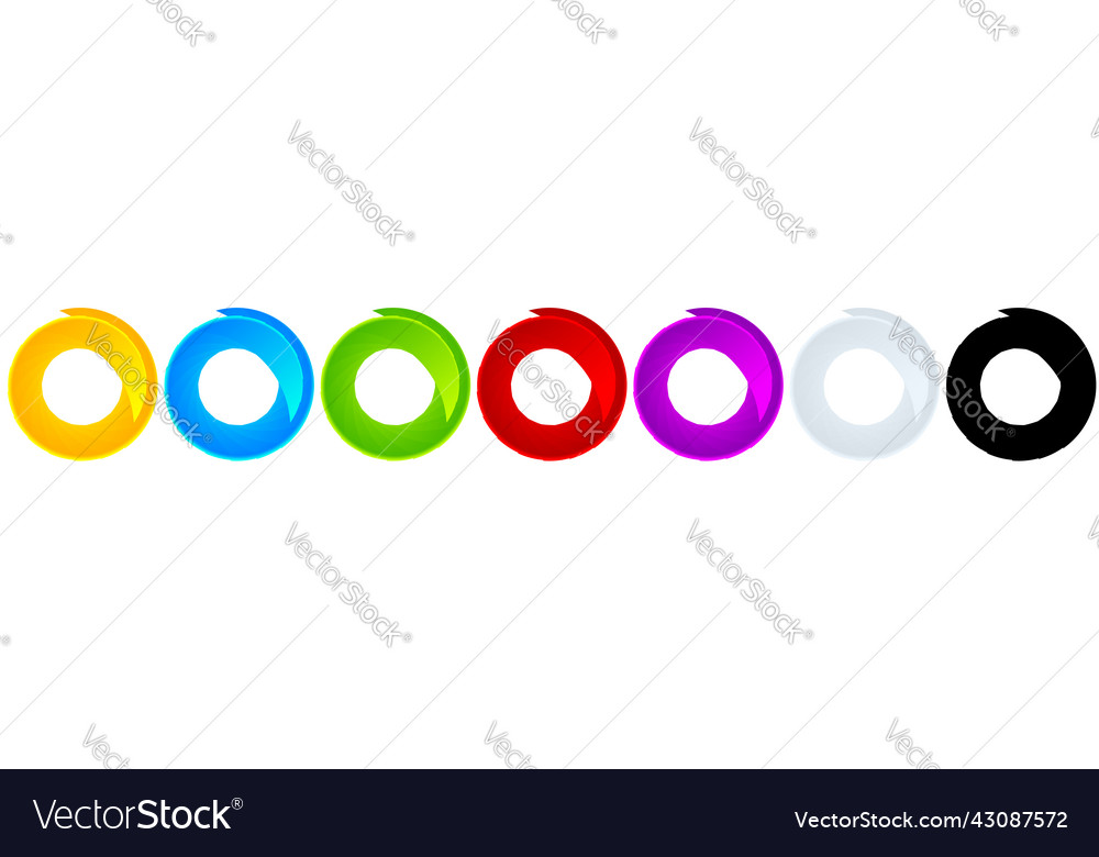 Segmented spiral swirl shiny and glossy circle vector image Segmented spiral swirl shiny and glossy circle