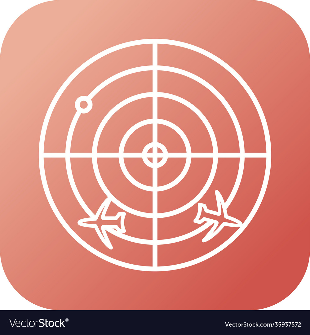 Unique radar screen line icon