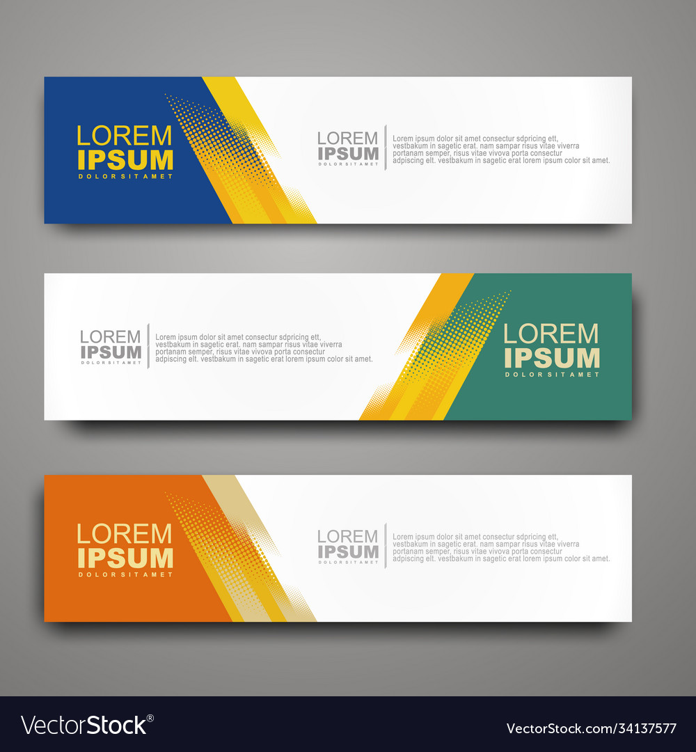 Abstract web banner design template with halftone Vector Image Abstract web banner design template with halftone