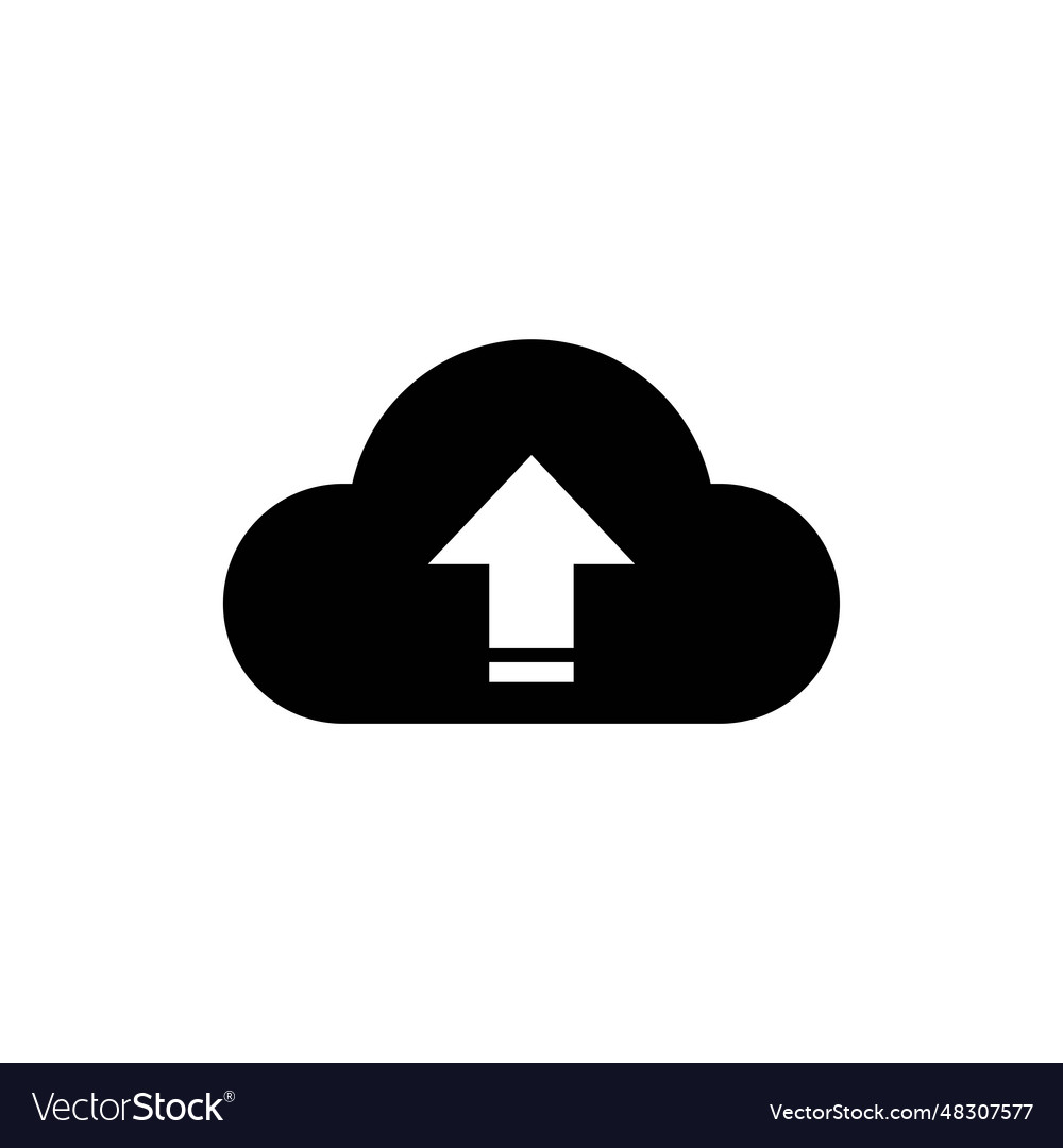Backup upload icon isolated on black and white vector image Backup upload icon isolated on black and white