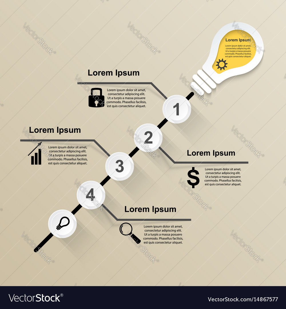 Business infographics origami style