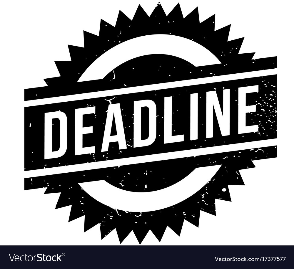 Deadline rubber stamp