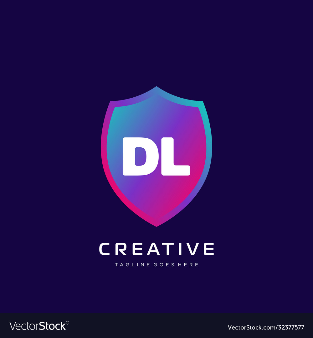 Dl initial logo with colorful template Vector Image Dl initial logo with colorful template