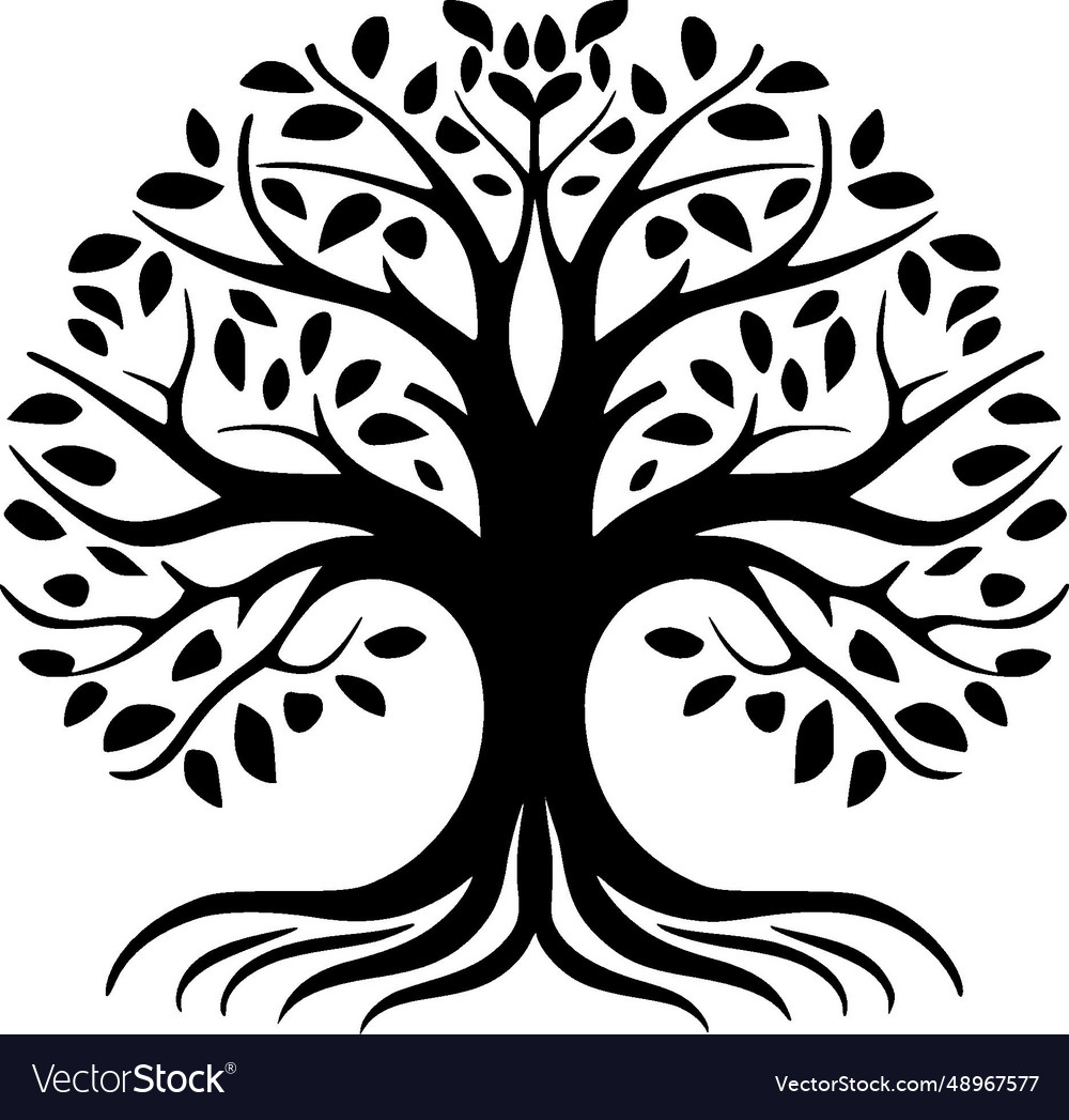 Tree of life - minimalist and flat logo