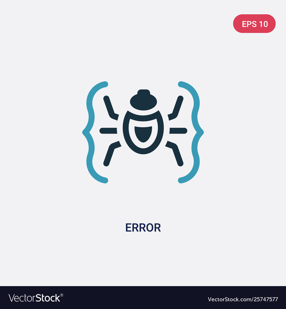 Zwei Farbfehlersymbole vom Programmierkonzept vector image Zwei Farbfehlersymbole vom Programmierkonzept