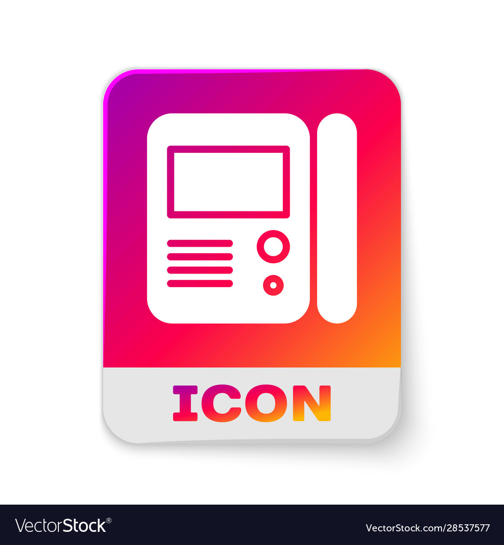 White house intercom system icon isolated on vector image White house intercom system icon isolated on