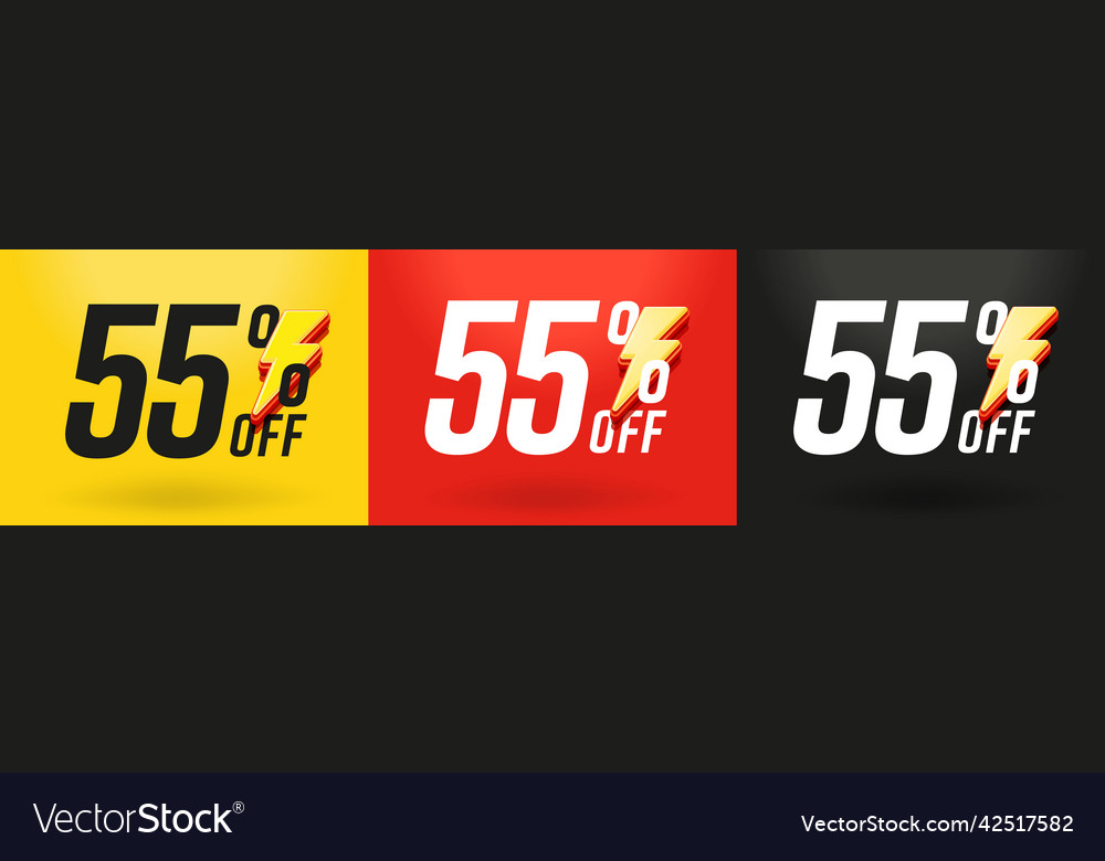 55 percent off flash sale discount offer