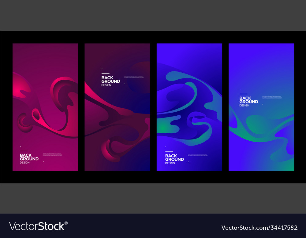 Colorful abstract fluid gradient pattern vector image Colorful abstract fluid gradient pattern