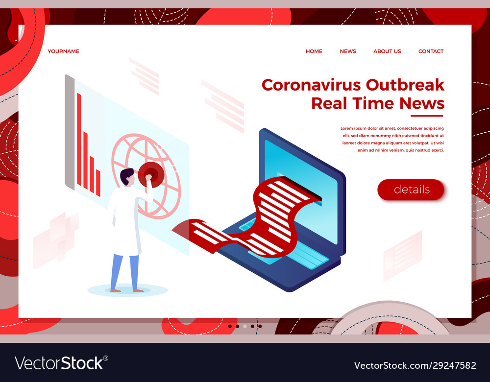 Coronavirus Krankheit Ausbruch medizinisches Banner