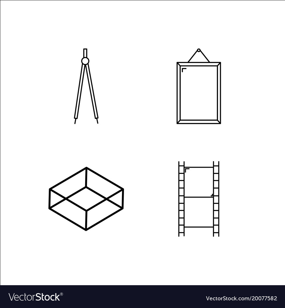 Design and studio simple linear icon setsimple