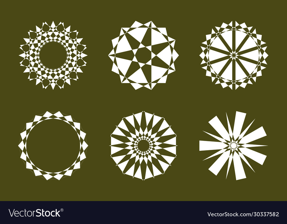 Different abstract geometric design element set