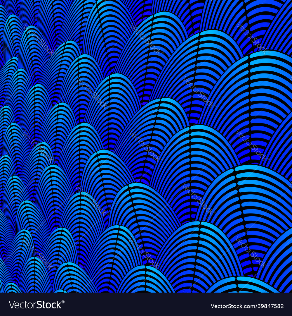 Feather styled background with curved lines vector image Feather styled background with curved lines