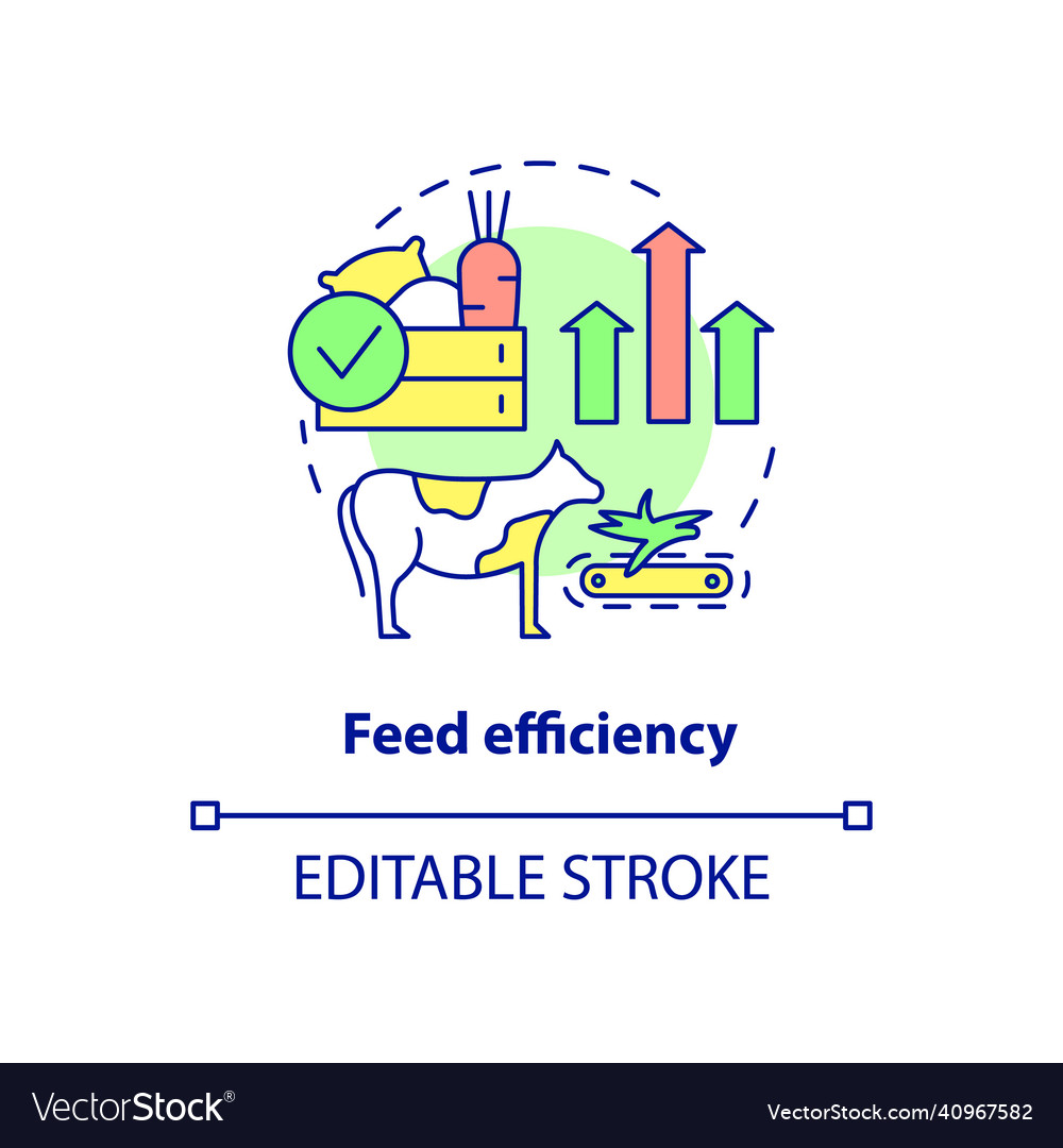 Feed efficiency concept icon Vector Image Feed efficiency concept icon