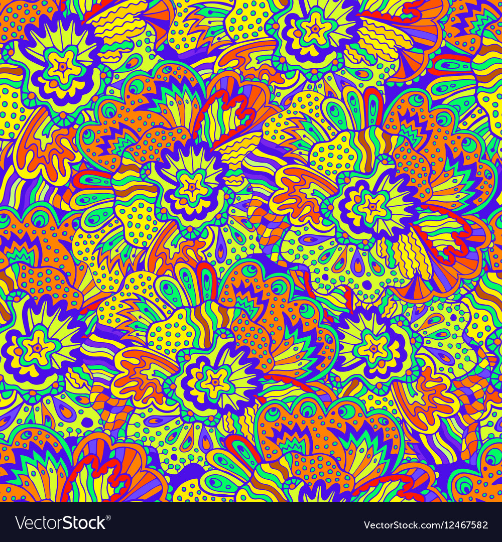 Flower pattern seamless botanic texture