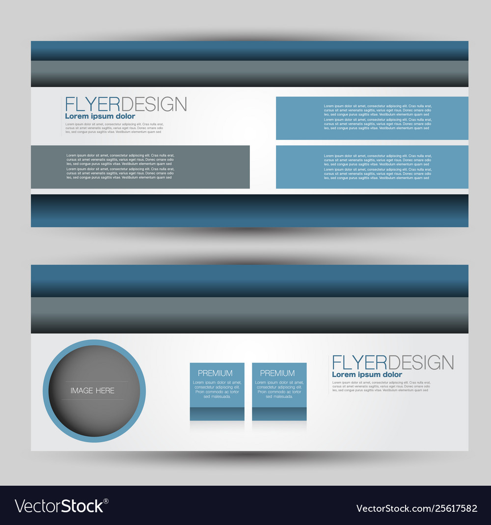 Flyer banner or web header template set