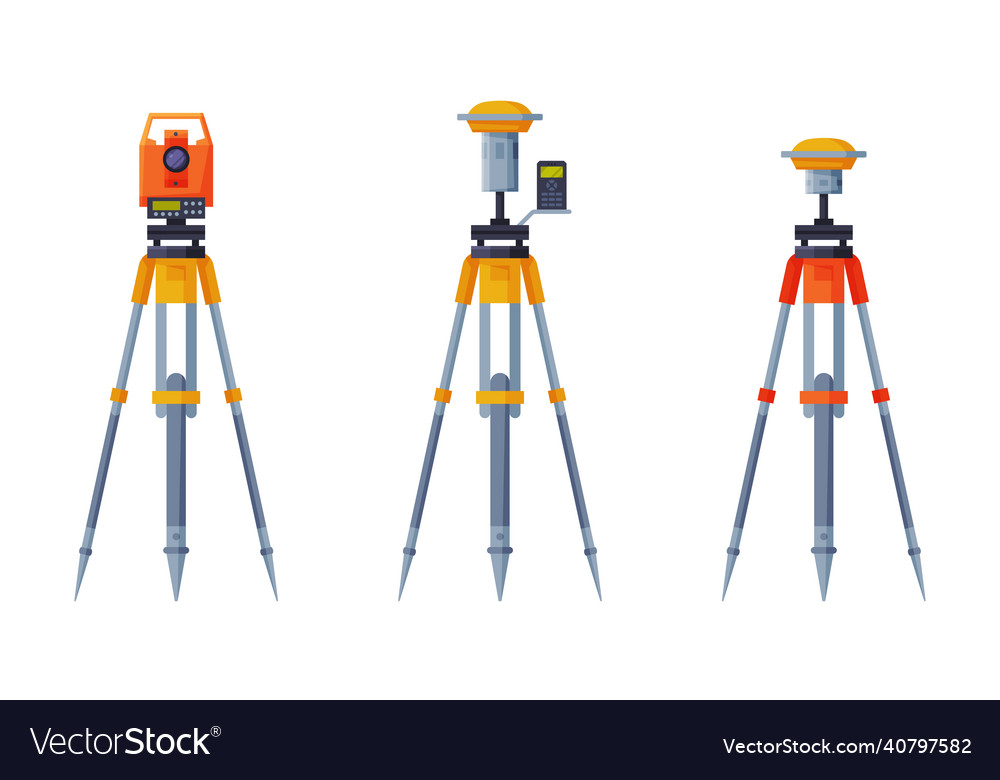 Geology instrument and tool with tacheometer Vector Image