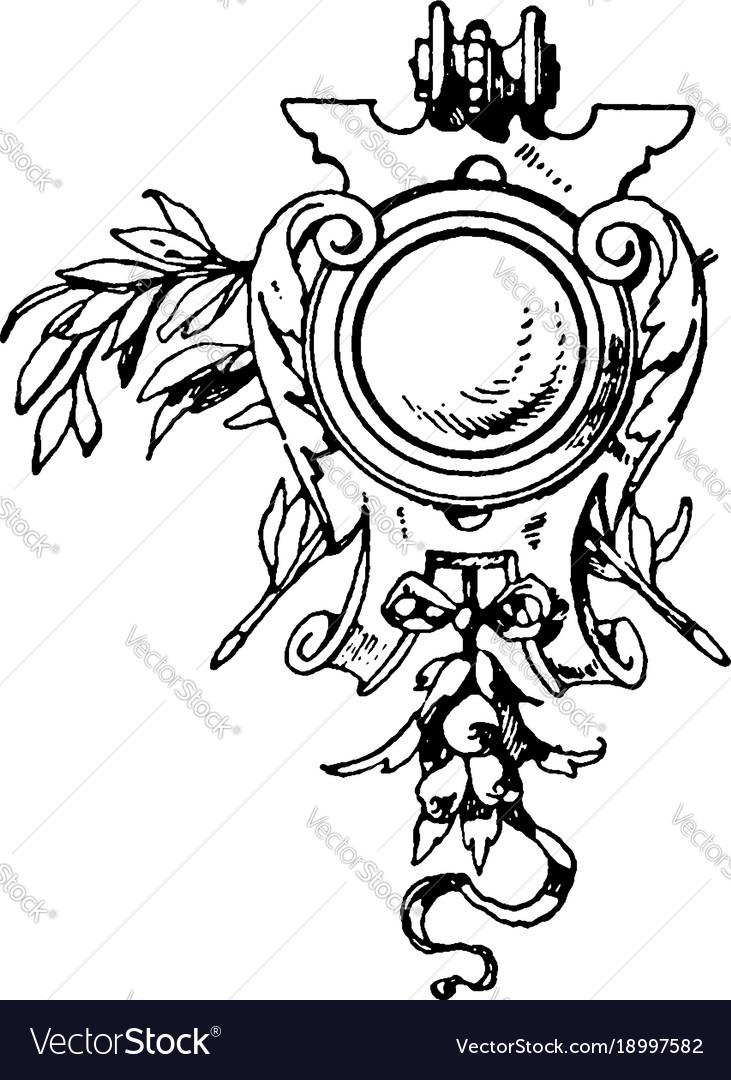 Modern strap-work frame have circle in it center