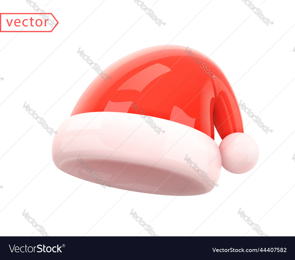 Santa claus christmas hat with slope