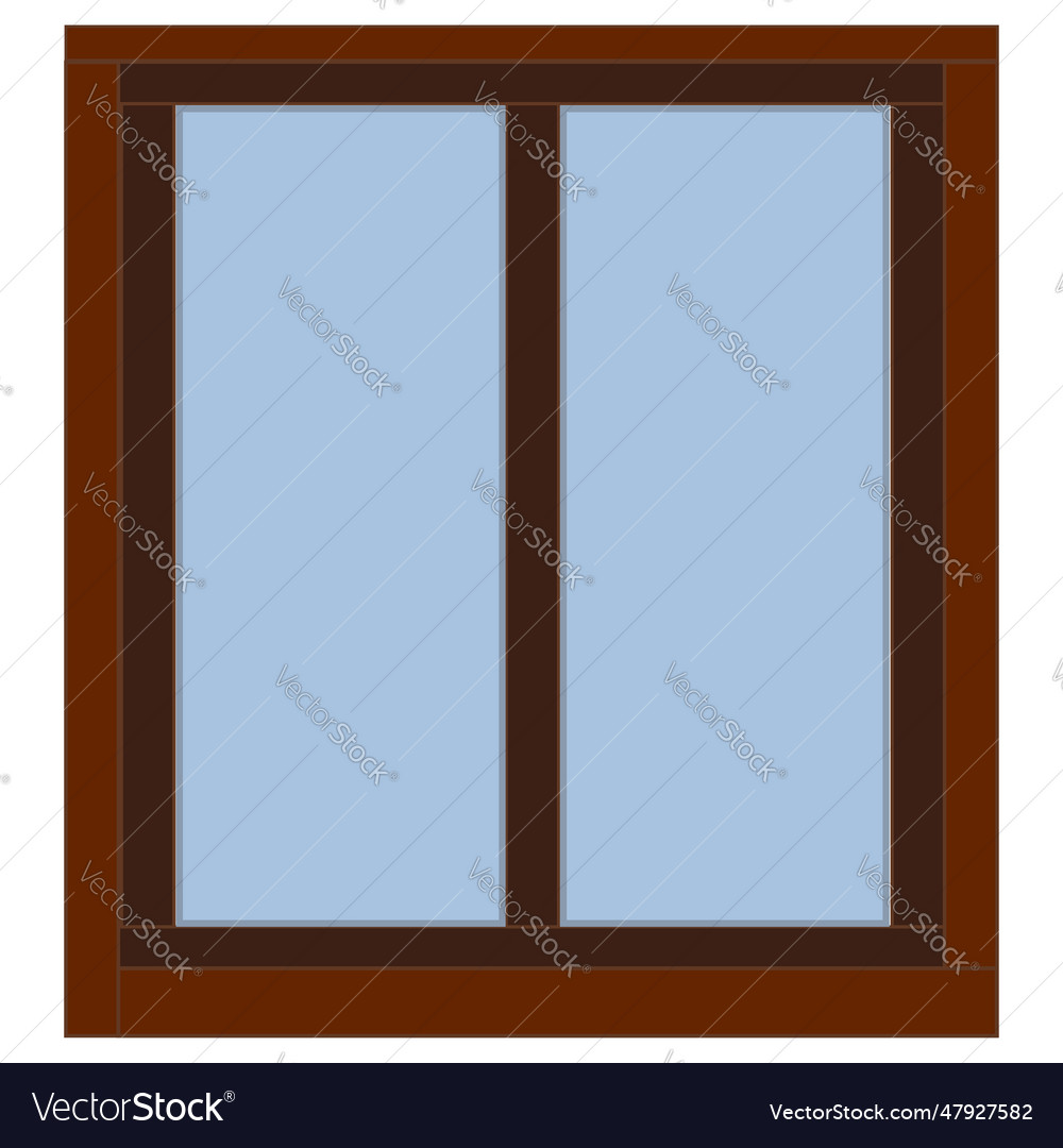 Square colored window for home isolated on white