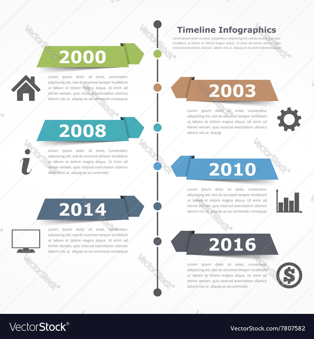 Timeline infographics Royalty Free Vector Image