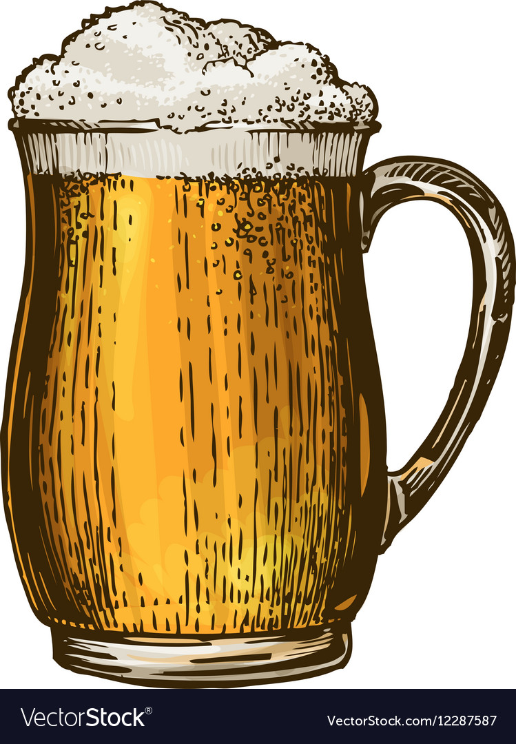 Beer ale lager element of menu restaurant Vector Image