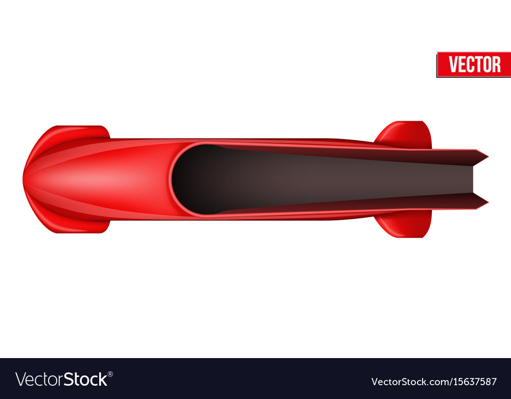 Classic bobsled for four athletes top view