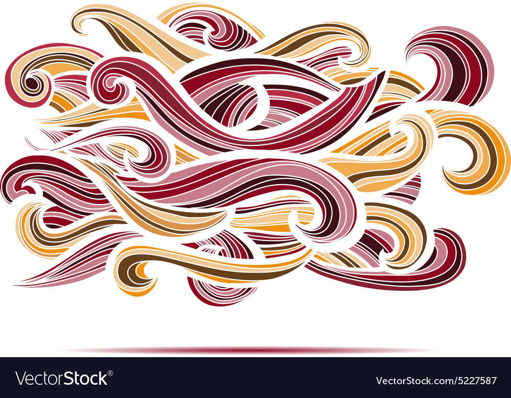 Curl abstract pattern with multicolored waves