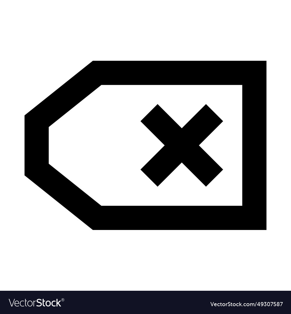 Delete icon suitable for website ui design vector image Delete icon suitable for website ui design