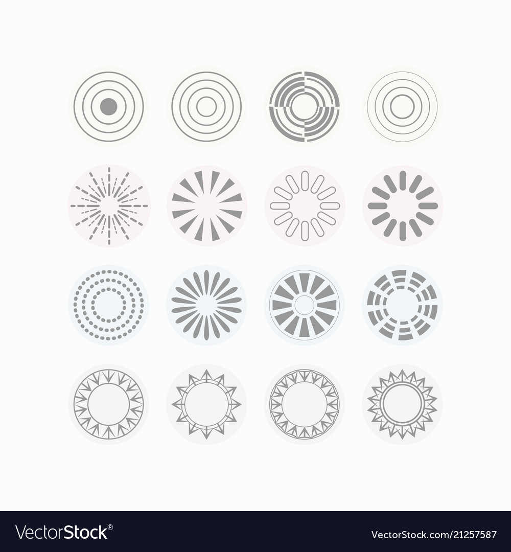 Dynamische Beam & Circle Icon Set