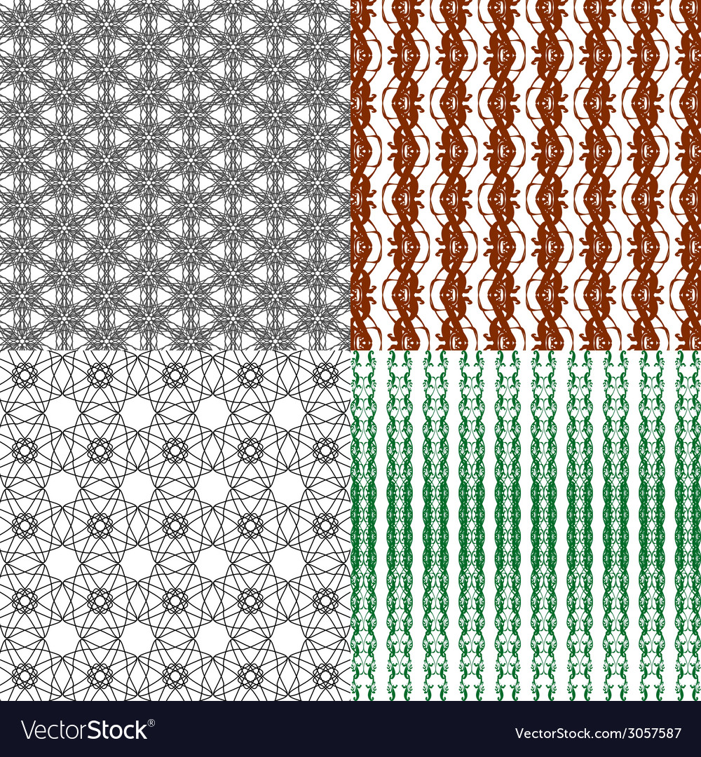 Geometric patterns tiling set of abstract vintage