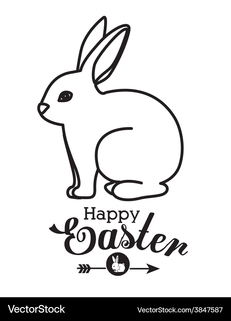 Happy easter card design Royalty Free Vector Image